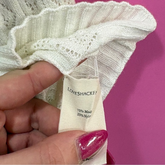 Love Shack Fancy Hayden Cardigan White Ruffle - Picture 3 of 4